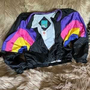 vintage windbreaker zip up